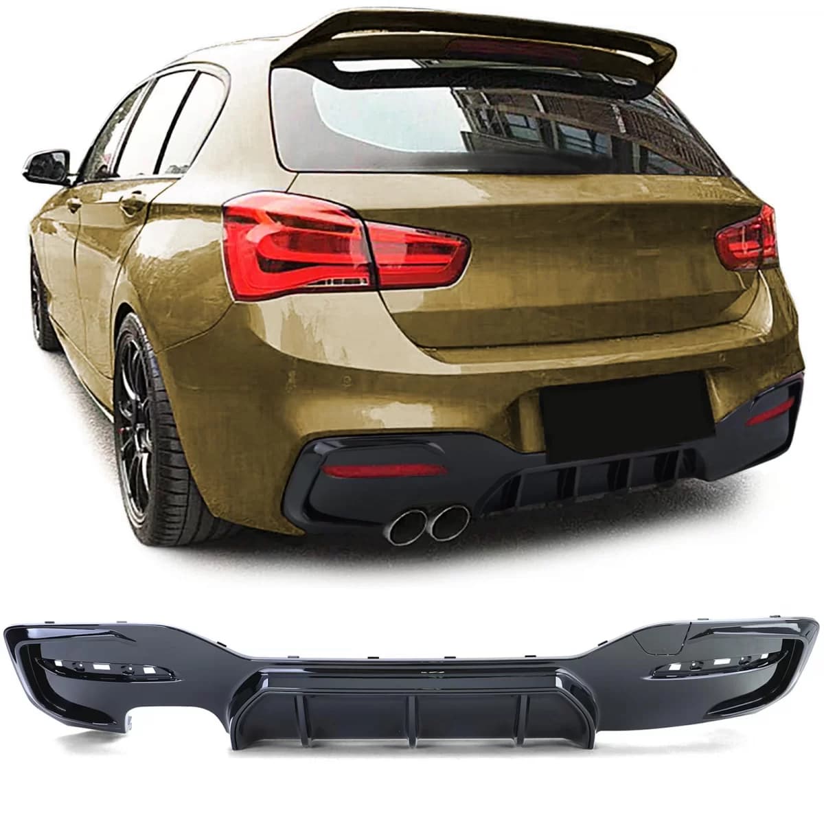 Rear diffuser Performance black gloss fits for 1 Series BMW F20 F21 120 125 15-19