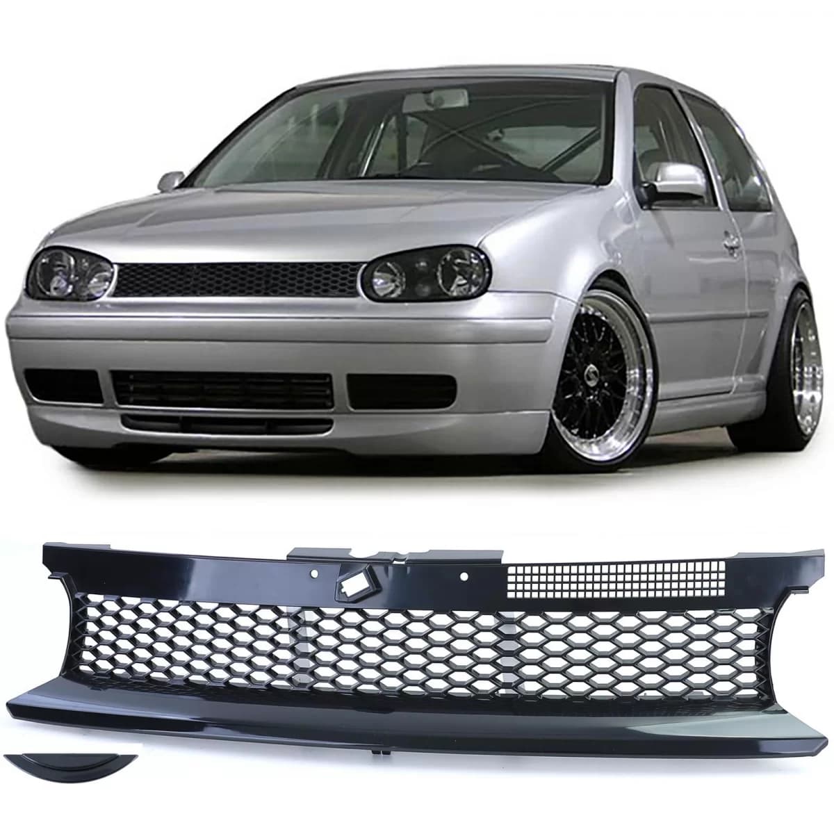 Honeycomb grille without emblem black for VW Golf 4 sedan estate convertible 97-06