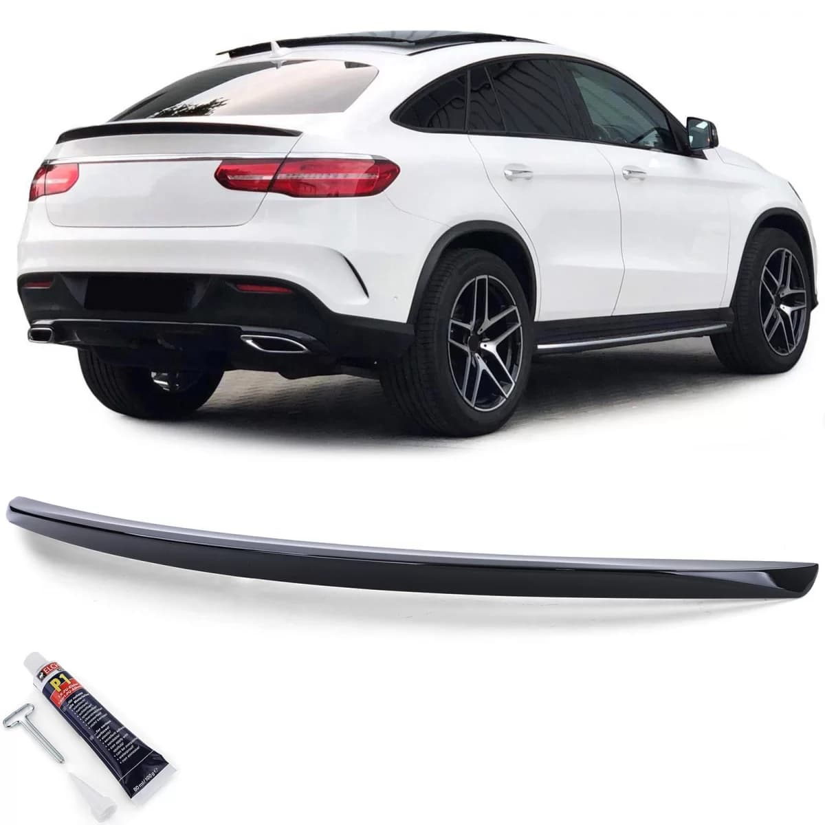 Sport rear spoiler black gloss fits Mercedes GLE Coupe C292 2015-2019