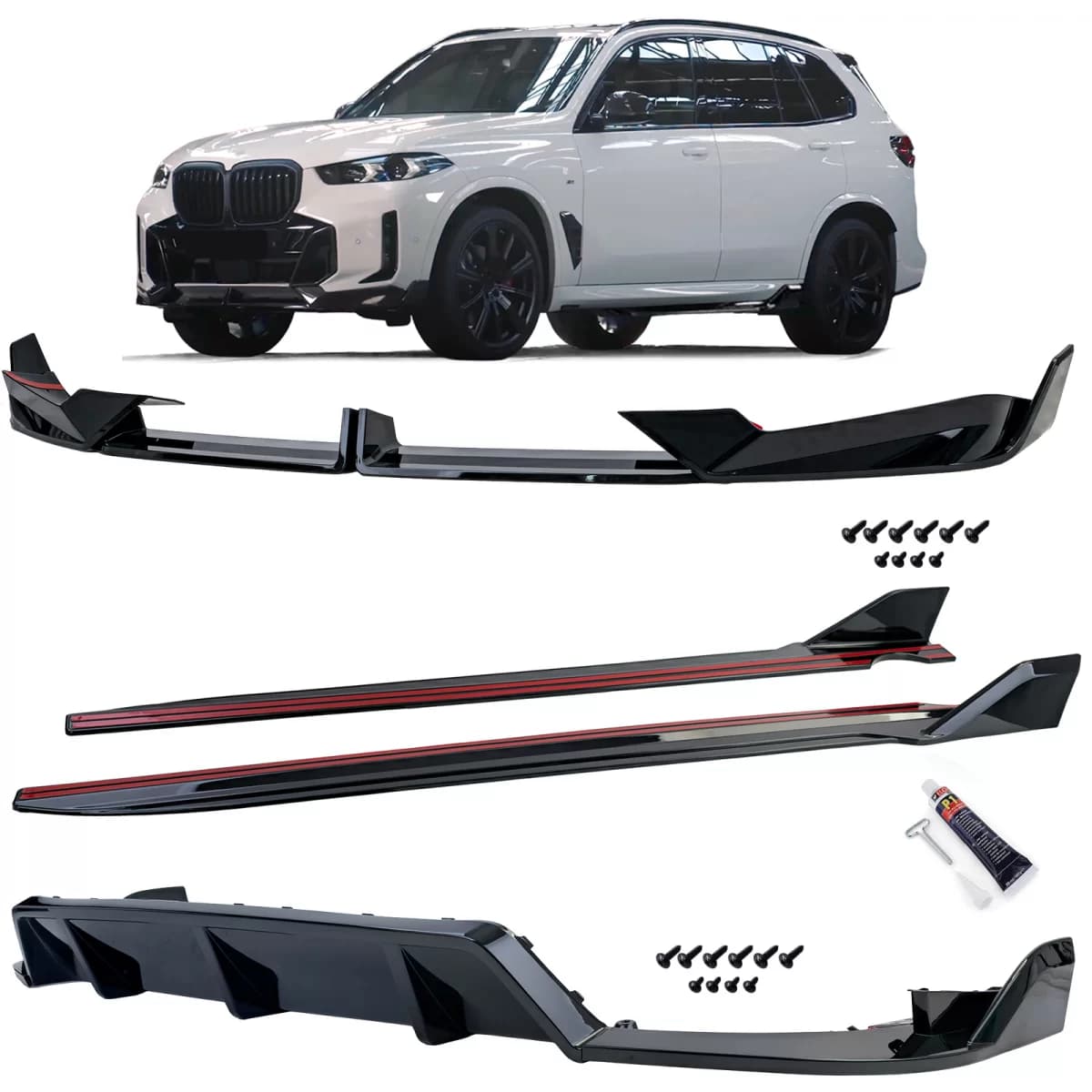 Performance body kit front spoiler rear diffuser side skirts for BMW X5 G05