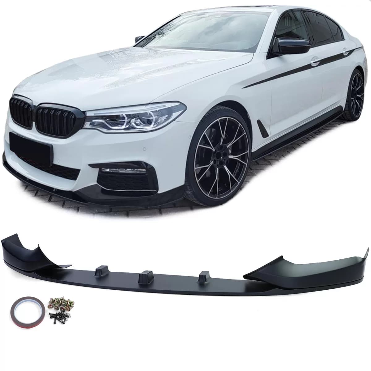 Front spoiler lip performance matte suitable for 5 Series BMW G30 G31 16-20
