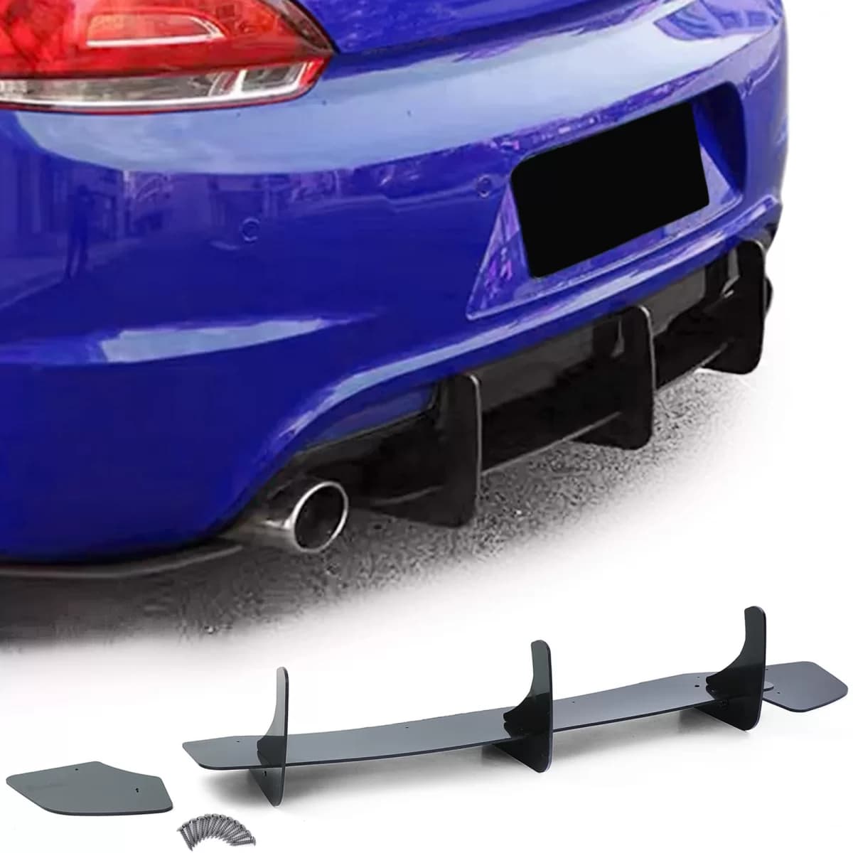 Rear diffuser splitter rear apron performance for VW Scirocco 4 137 138 08-17