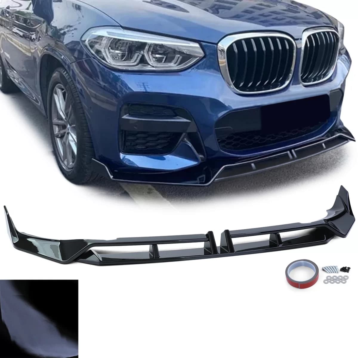 Front spoiler lip performance gloss black suitable for BMW X3 G01 from 21