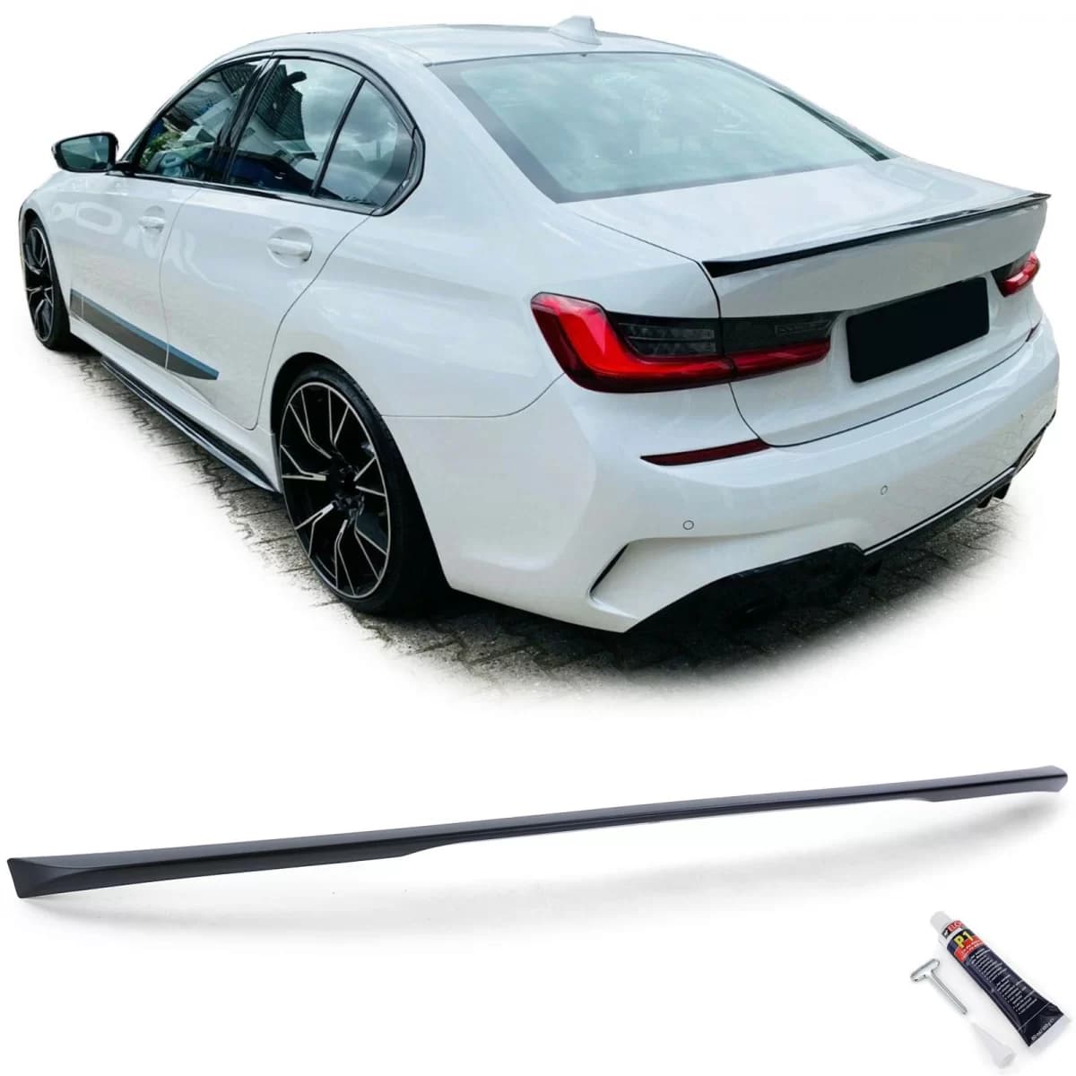 Rear spoiler lip Performance unpainted with ABE for 3 Series BMW G20 2019-2022