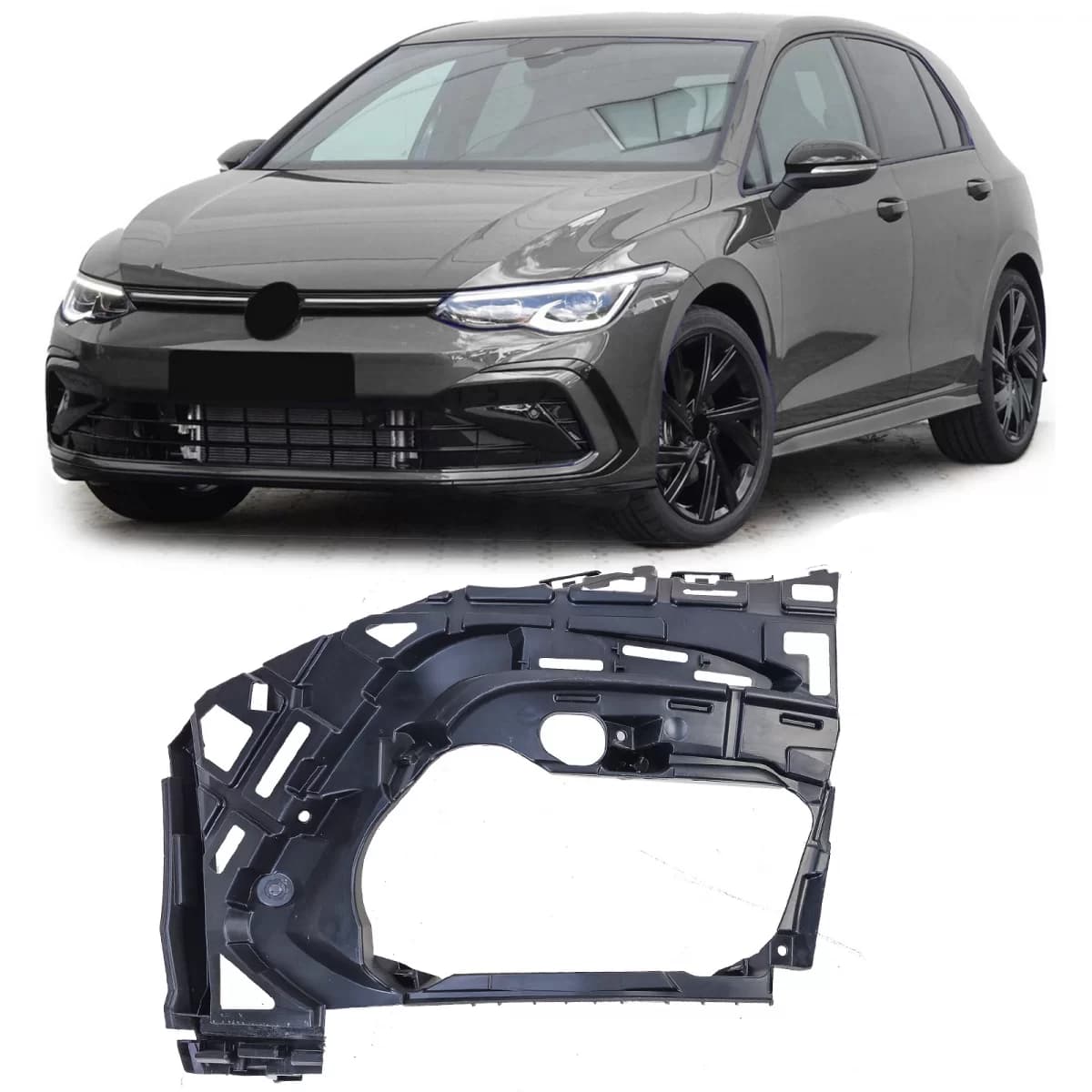 Support element bumper bracket right for VW Golf 8 GTI GTD R-Line 19-24