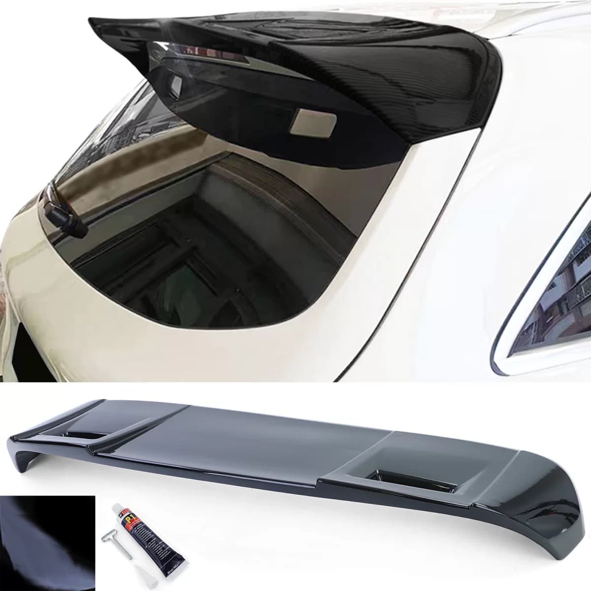 Roof spoiler rear spoiler black gloss for Mercedes GLC SUV X253 from 15