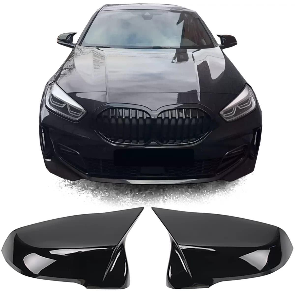 Replacement mirror caps gloss black suitable for BMW F40 F52 X1 F48 X2 F39 Z4 G29
