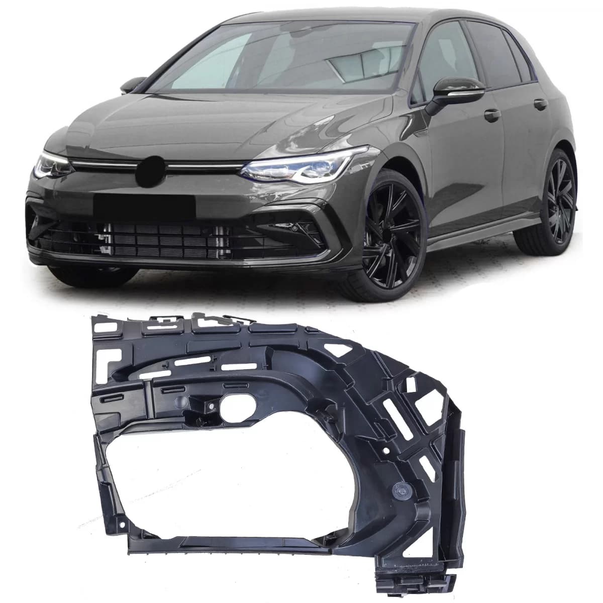 Support element bumper bracket left for VW Golf 8 GTI GTD R-Line 19-24