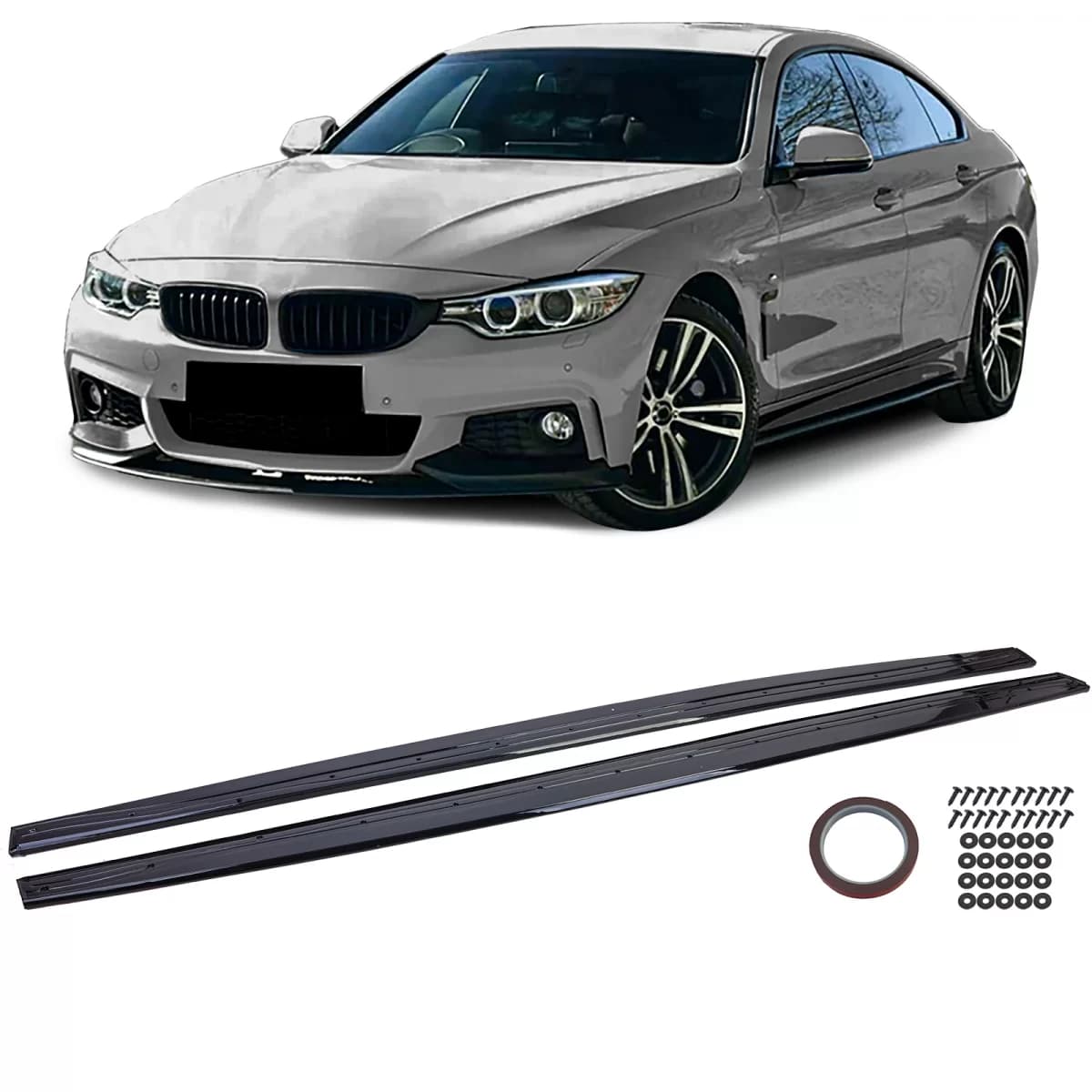 Side Skirt Extensions Gloss Black suitable for 4 Series BMW F32 F33 F36 13-21