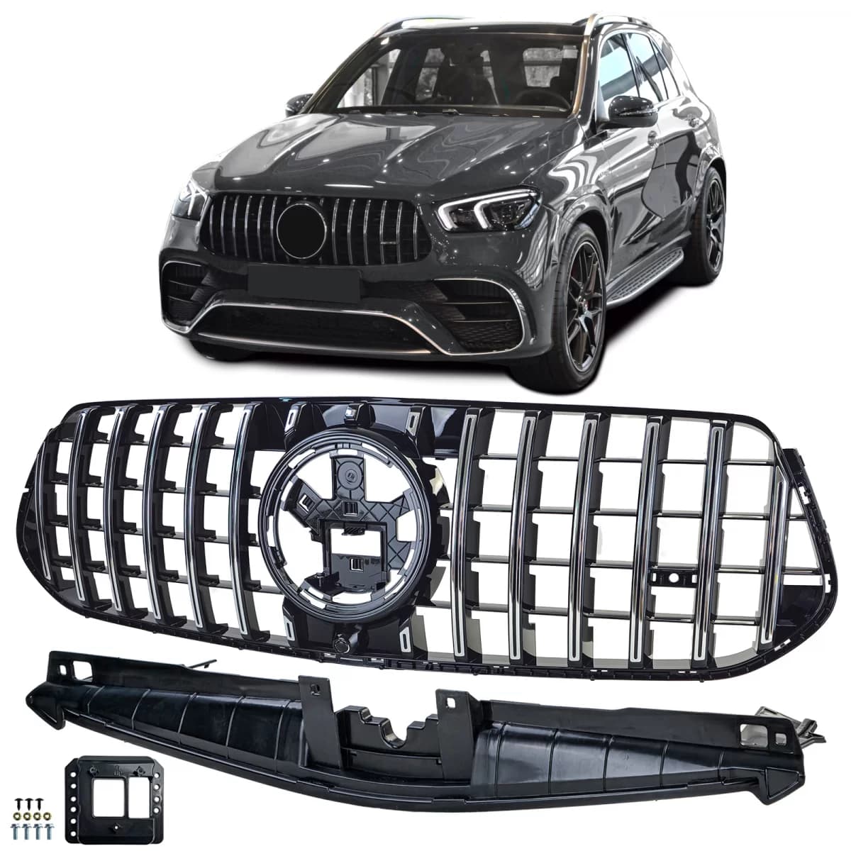 Sport grille black chrome for Mercedes GLE V167 from 2023