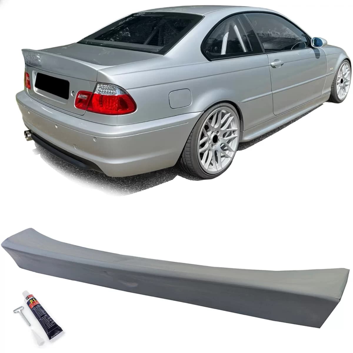 Rear spoiler ducktail lip primed suitable for 3 Series BMW E46 Coupe 1999-2006