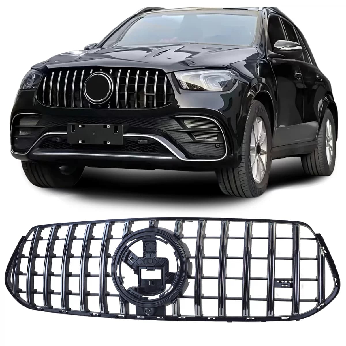Sport grille black chrome for Mercedes GLE V167 Coupe C167 18-23 with AMG