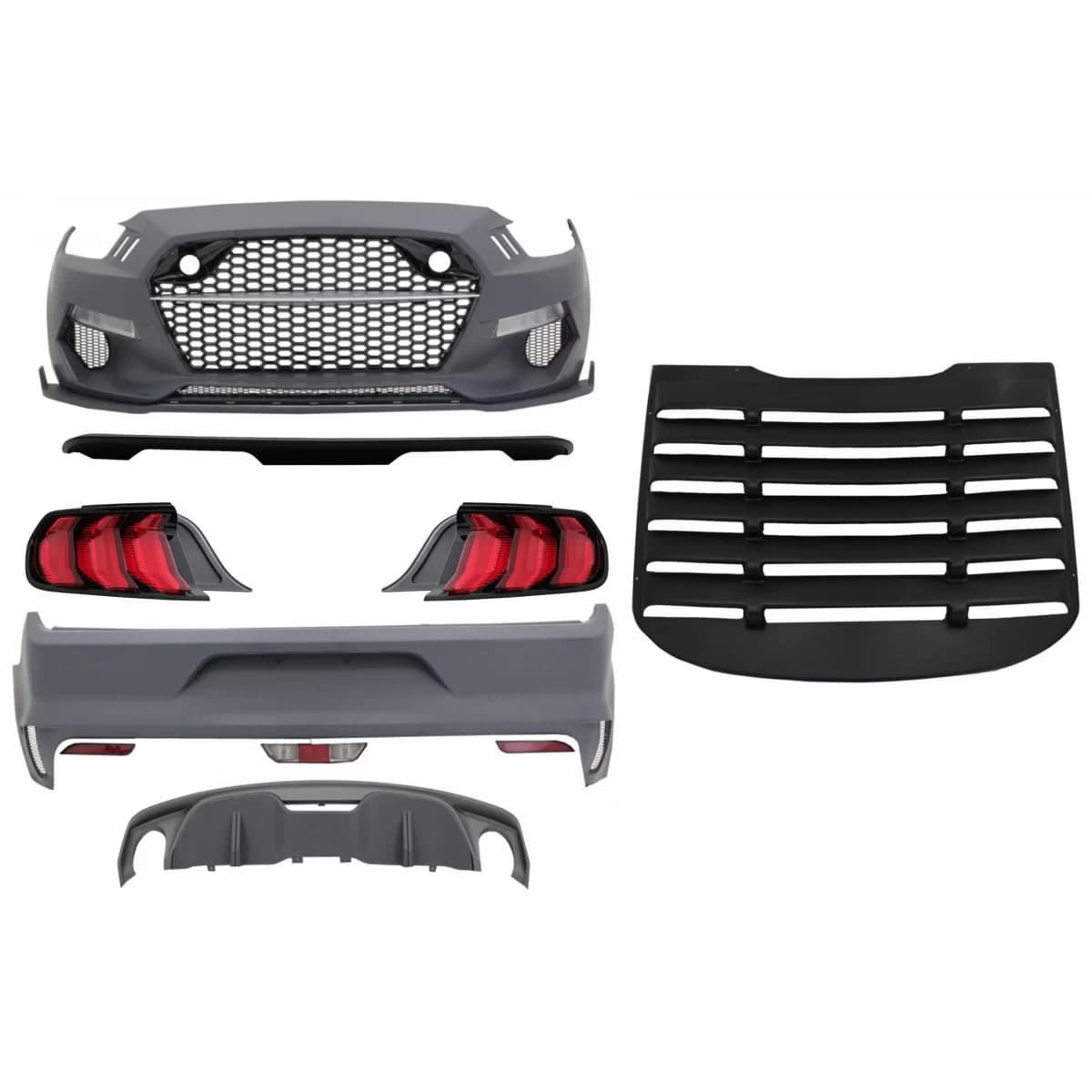 Body Kit suitable for Ford Mustang Mk6 VI Sixth Generation (2015-2019) Coupe with Camera