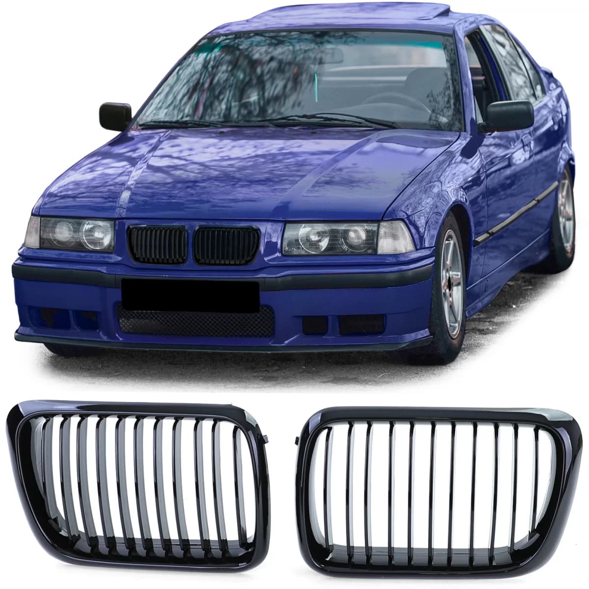 Sport grille Performance gloss black suitable for BMW 3 Series E36 96-99