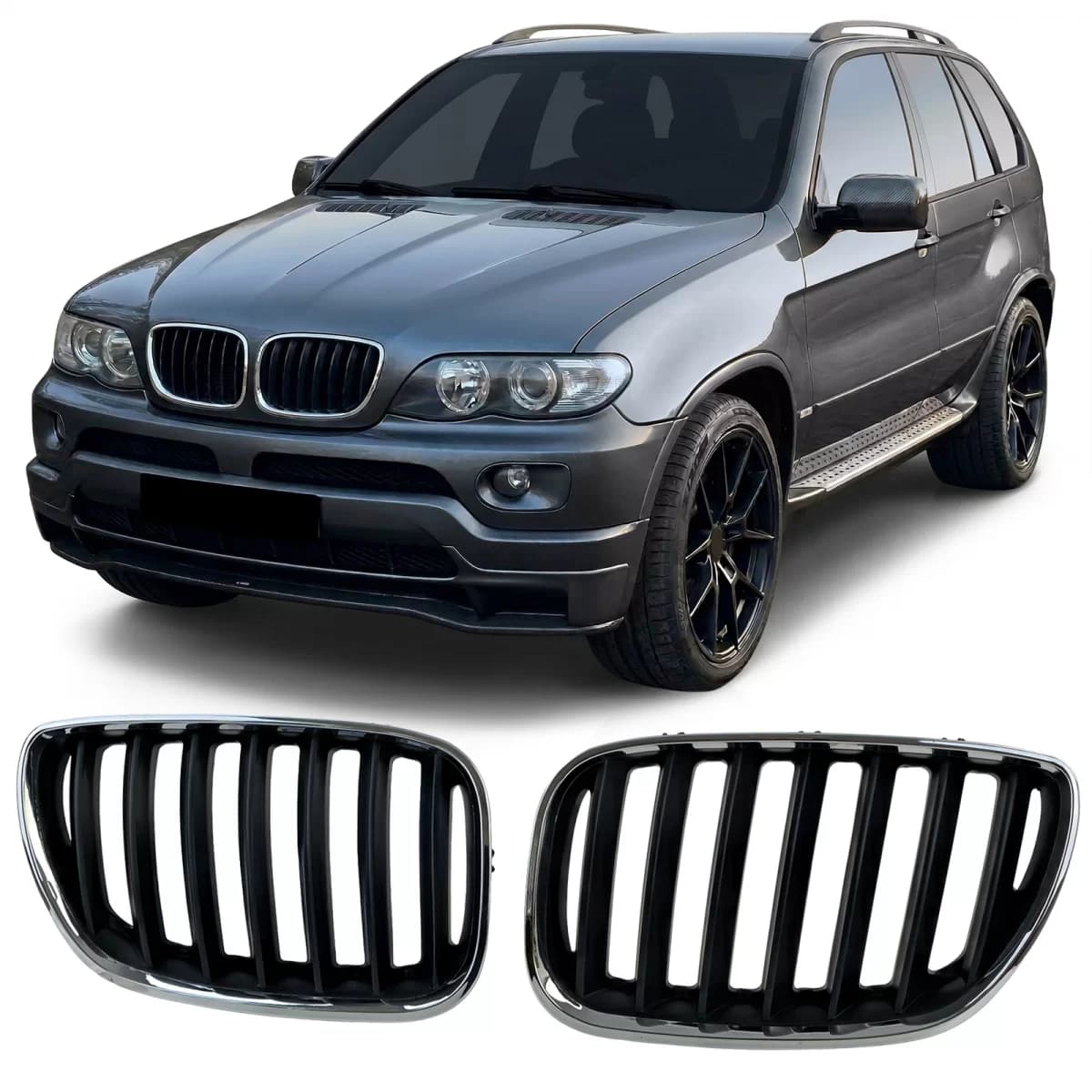 Sport grille front grill black chrome fits for BMW X5 E53 1999-2003
