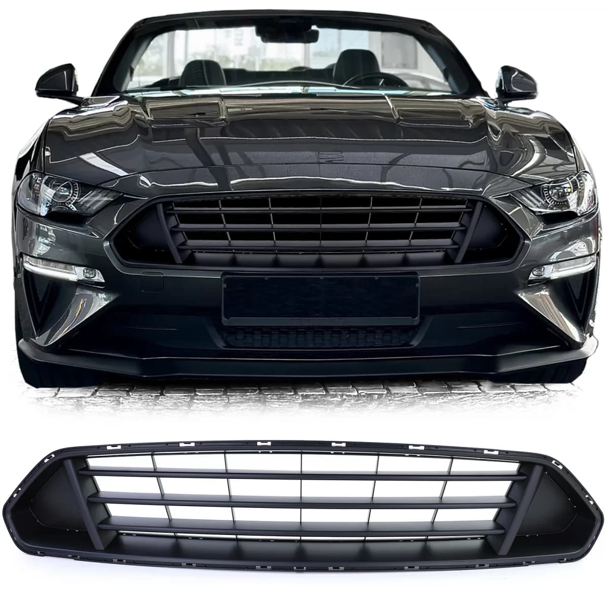 Sport grille clean for Ford Mustang Coupe Convertible Facelift 17-22