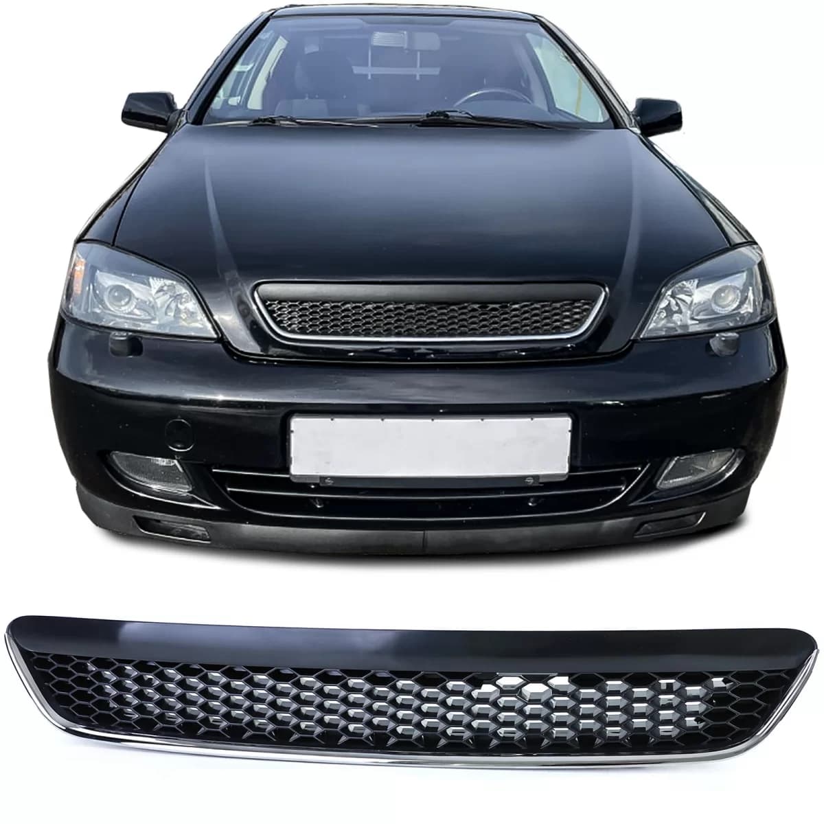 Honeycomb grille without emblem for Opel Astra G including OPC 1997-2004