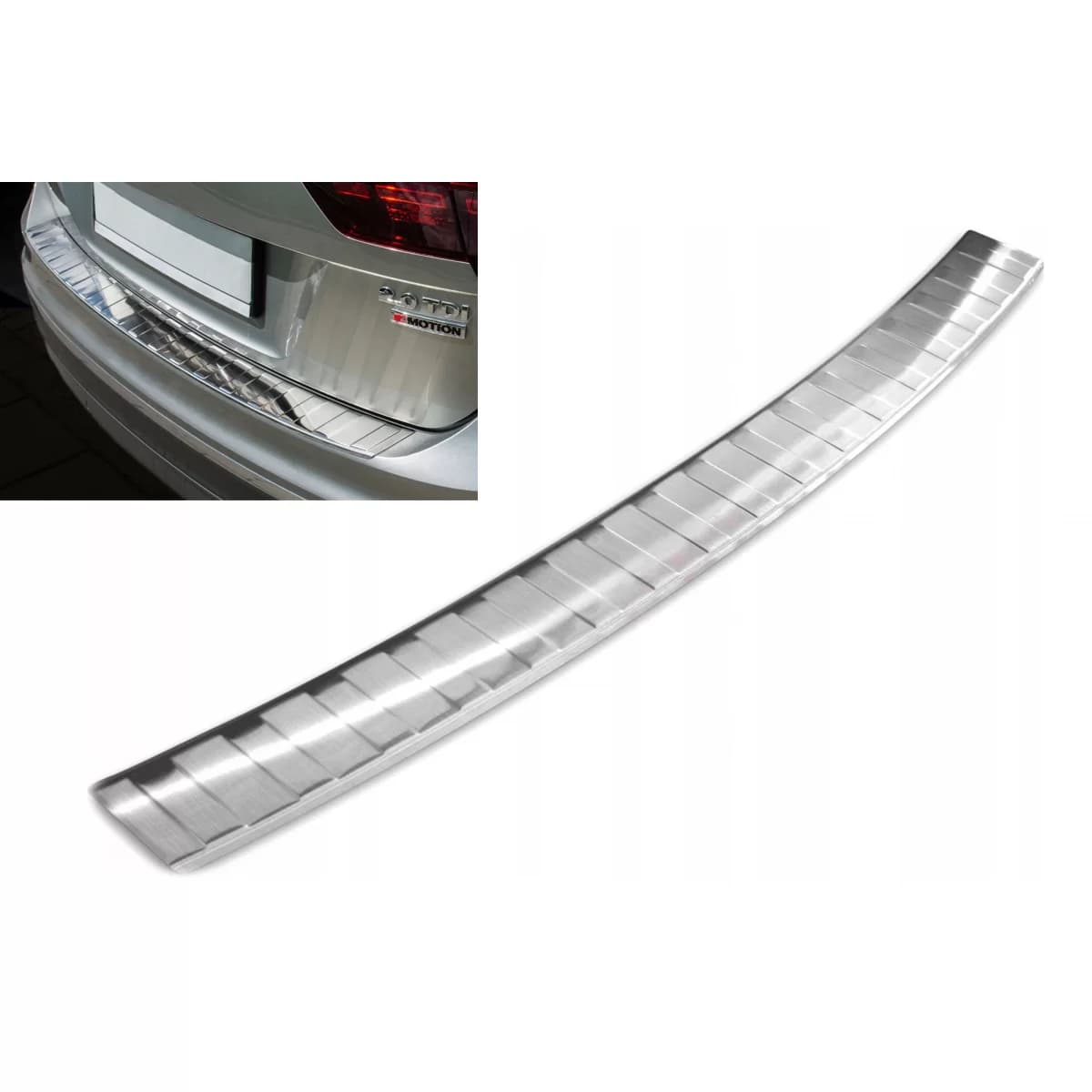 Avisa rear bumper protector suitable for Volkswagen Tiguan, R-line, Allspace 2015-2020, after 2020, eHybrid after 2020, chrome