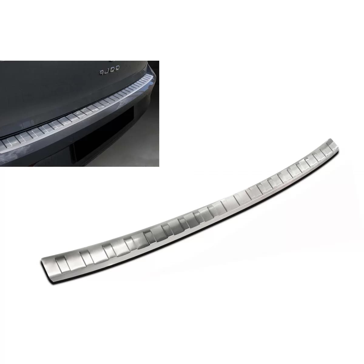 Avisa rear bumper protector suitable for Volkswagen Golf VIII hatchback 5 doors after 2019, chrome
