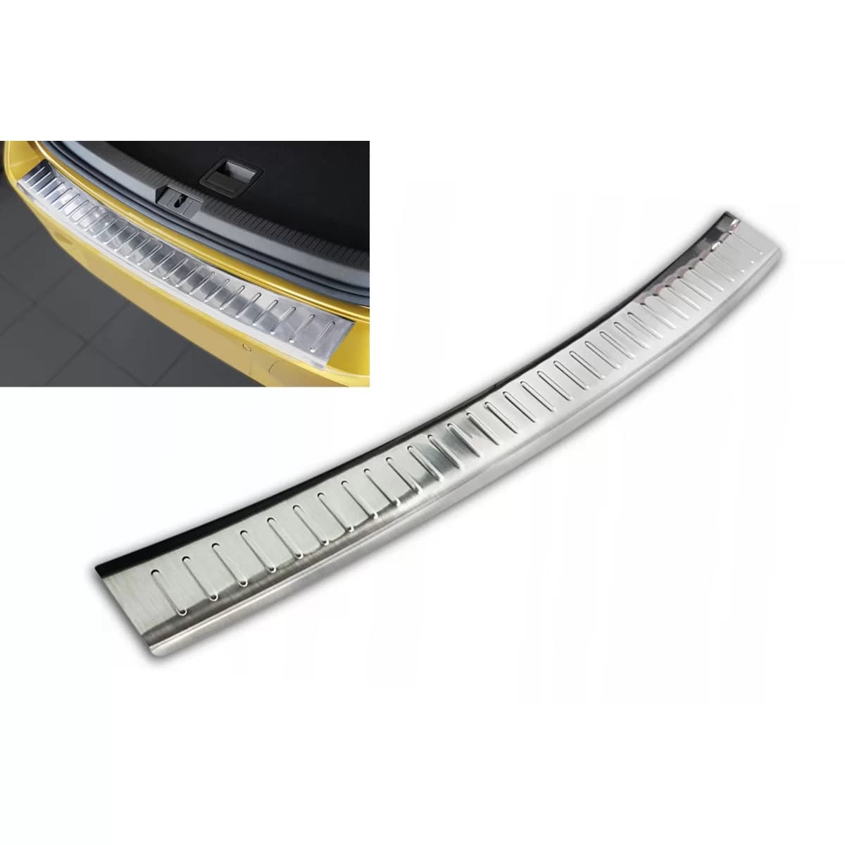 Avisa rear bumper protector suitable for Volkswagen Golf 7 hatchback 2012-2017, 2017-2019 with 3 or 5 doors, chrome