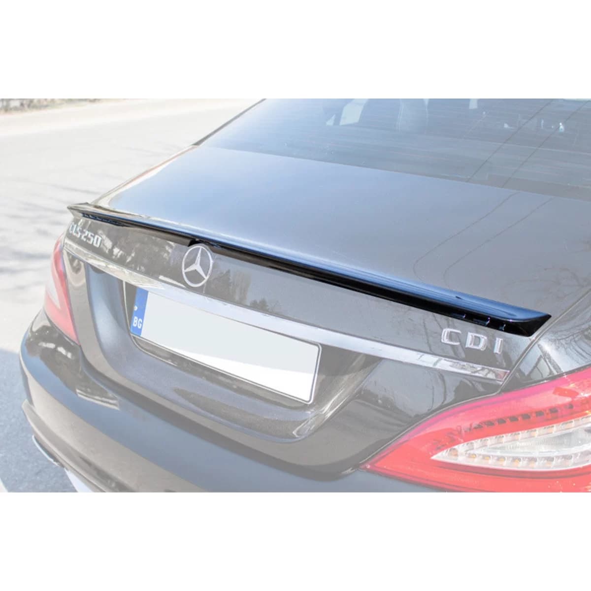A Design trunk spoiler suitable for Mercedes CLS C218 2011-2018, unpainted
