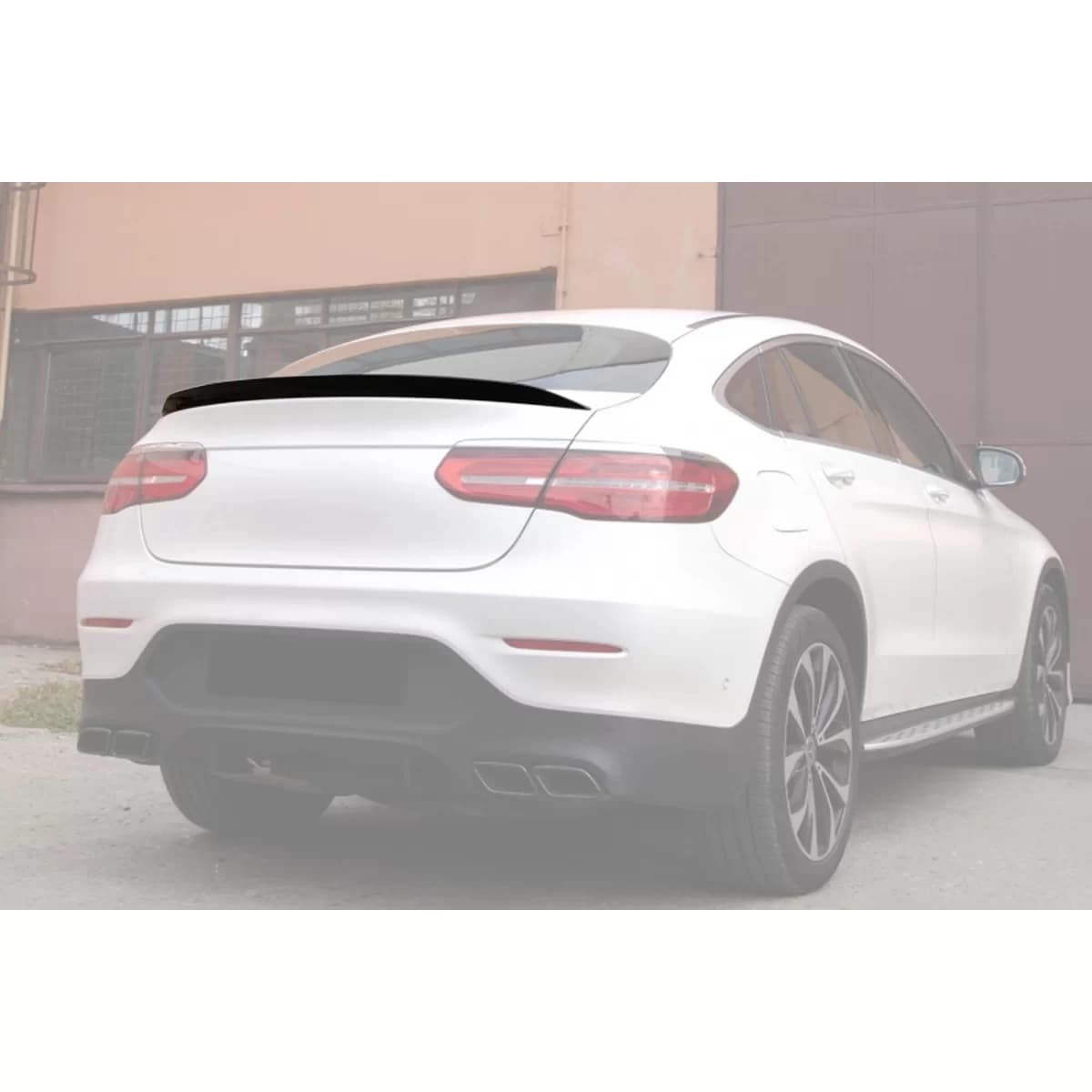 A Design type trunk spoiler suitable for Mercedes GLC Coupe C253 after 2015, unpainted