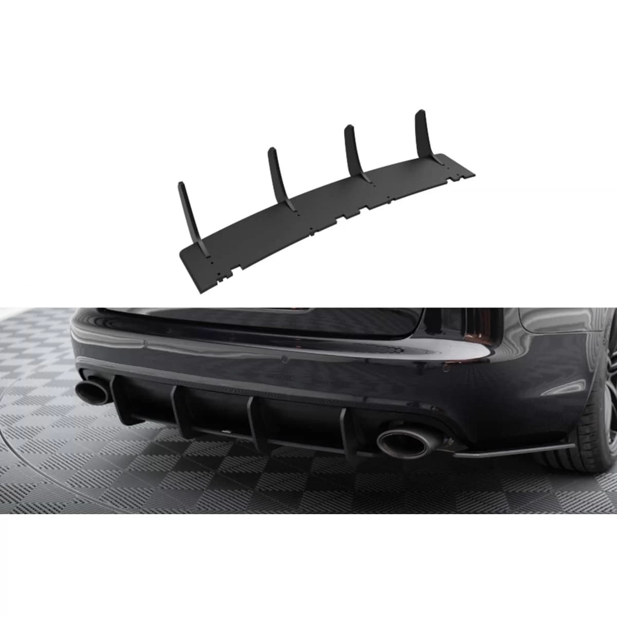 Maxton Design additive suitable for Audi RS6 C6 Avant diffuser 2007-2010, matte black