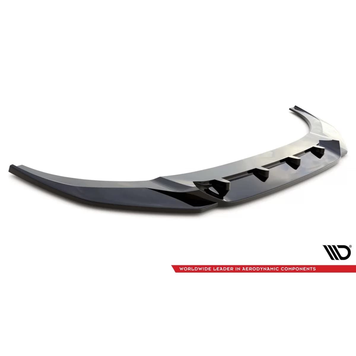 Maxton Design version 2 spoiler suitable for front bumper of Audi RSQ8 MK1 after 2019, black lacquer