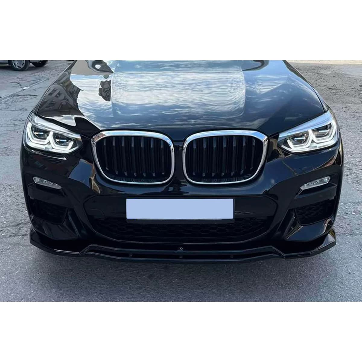 Maxton Design spoiler suitable for front M Technik bumper for BMW X3 G01 after 2018, black lacquer