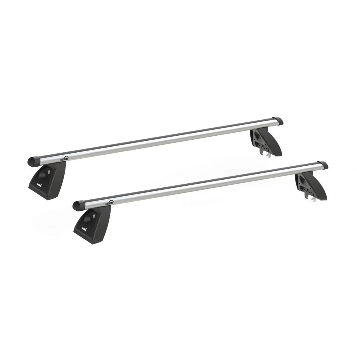 Hakr aluminum roof bars set with mounts suitable for Skoda Fabia hatchback 2007-2014 without factory rails, chrome