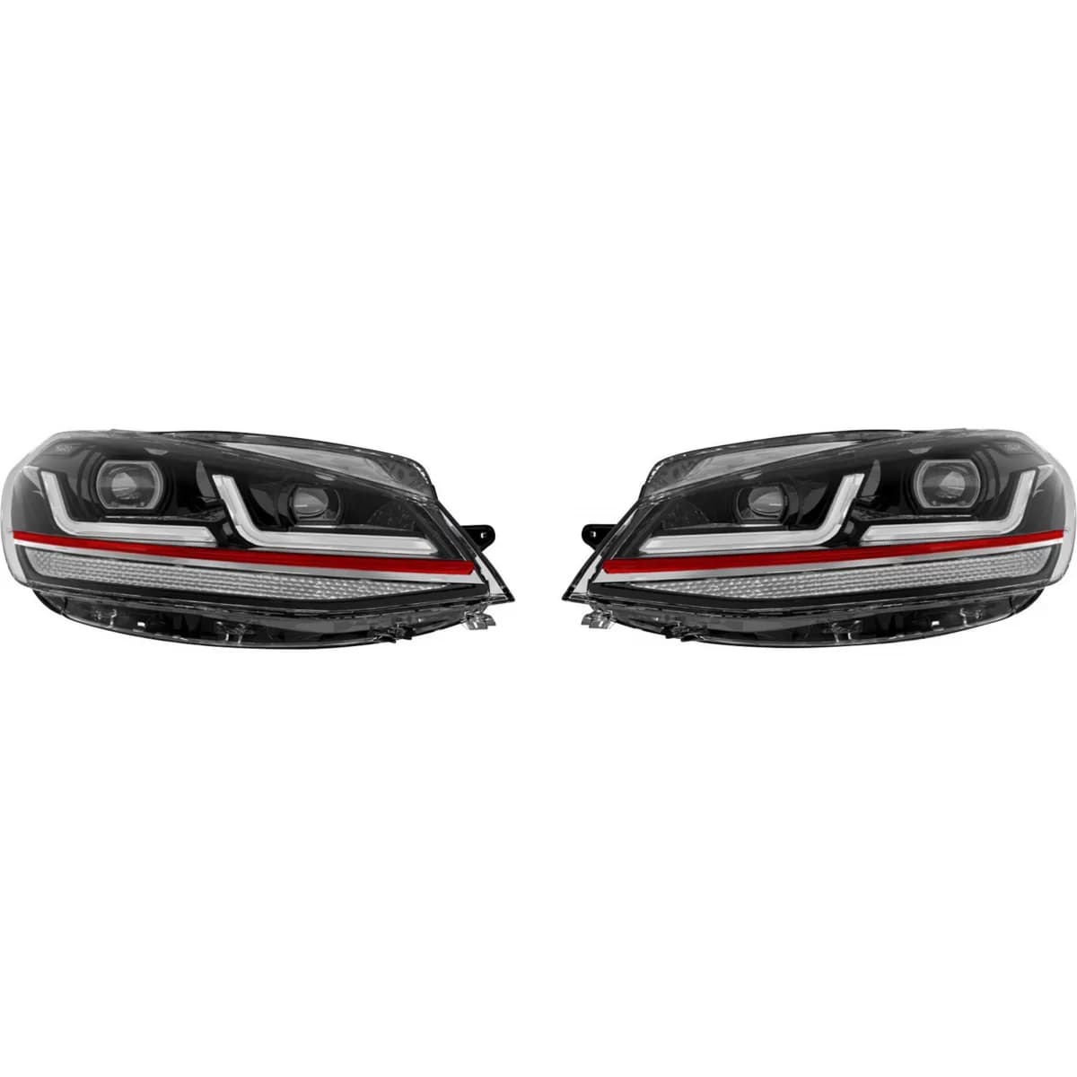 Osram LEDriving GTi Edition LED headlight set suitable for VW Golf 7.5 2017-2020 with black base, left and right, for the model with halogen headlights