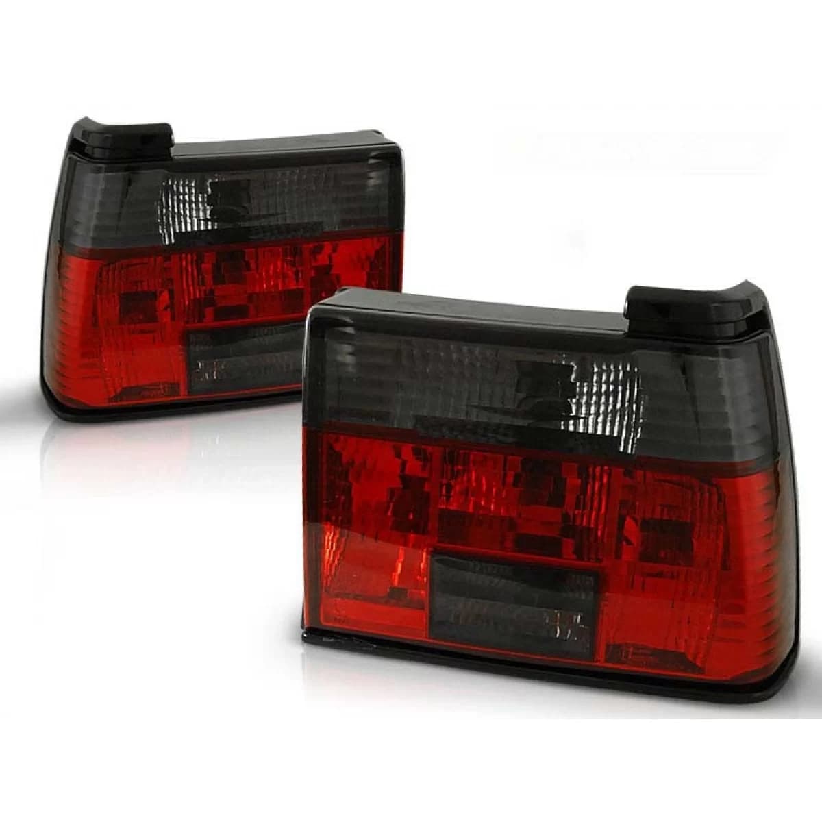 Tuning tail light set suitable for Volkswagen JETTA 01.1984-08.1991 sedan with red and smoked base, left and right
