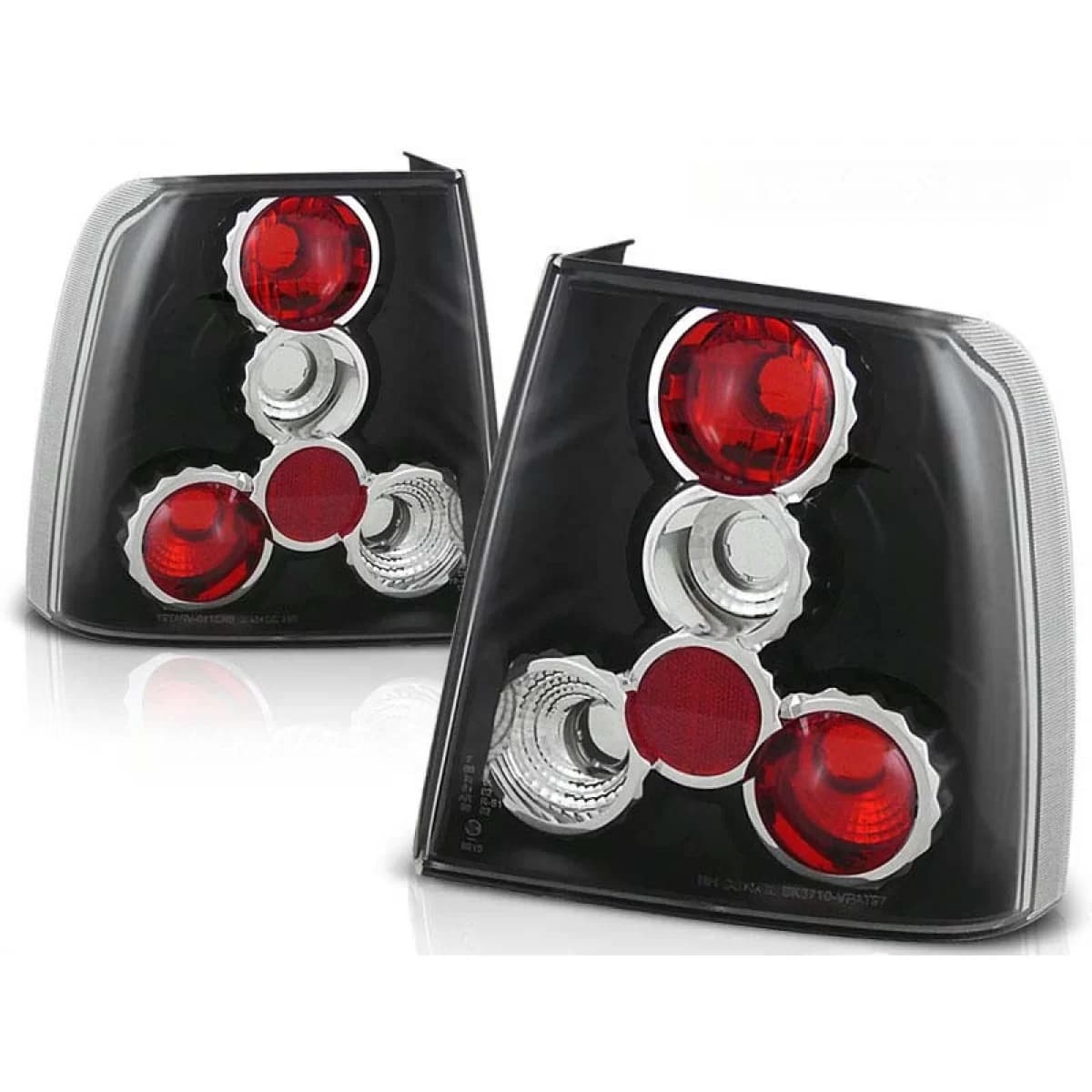 Tuning tail light set suitable for Volkswagen PASSAT B5 11.1996-08.2000 sedan with black base, left and right