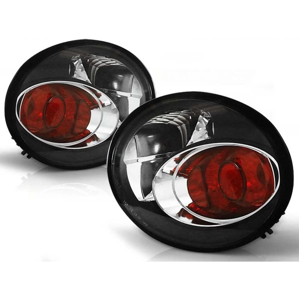 Tuning tail light set suitable for Volkswagen NEW BEETLE 10.1998-05.2005 hatchback/cabriolet with black base, left and right
