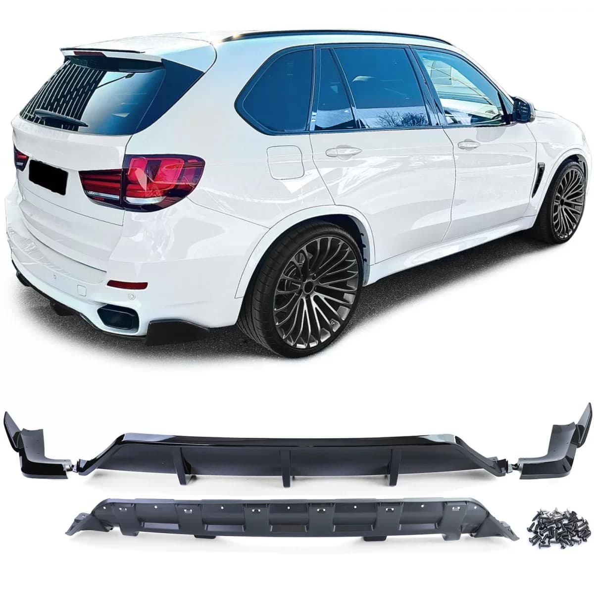 Rear Diffuser Performance Look Gloss Black suitable for BMW X5 F15 13-18