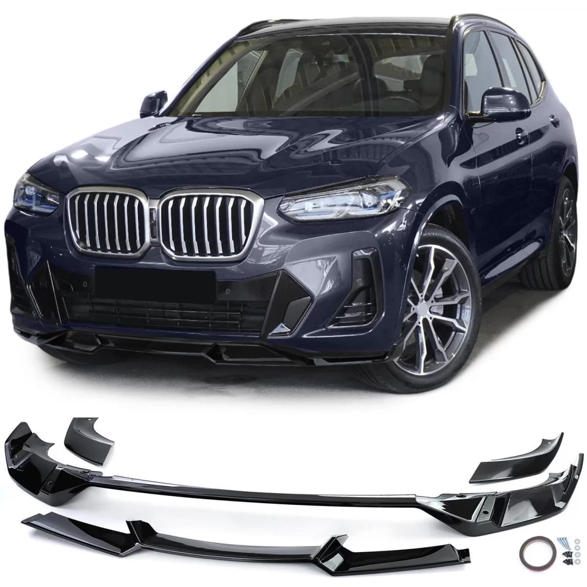 Front spoiler lip New Performance black gloss suitable for BMW X3 G01 from 21