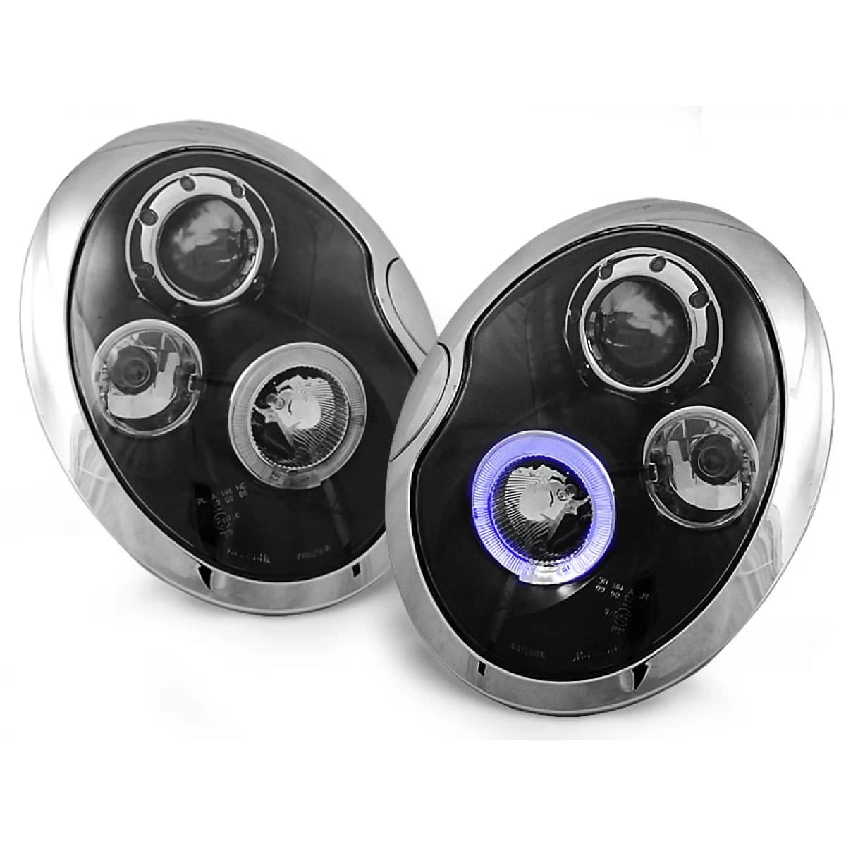 HEADLIGHTS ANGEL EYES BLACK fits BMW MINI (COOPER) 01-04