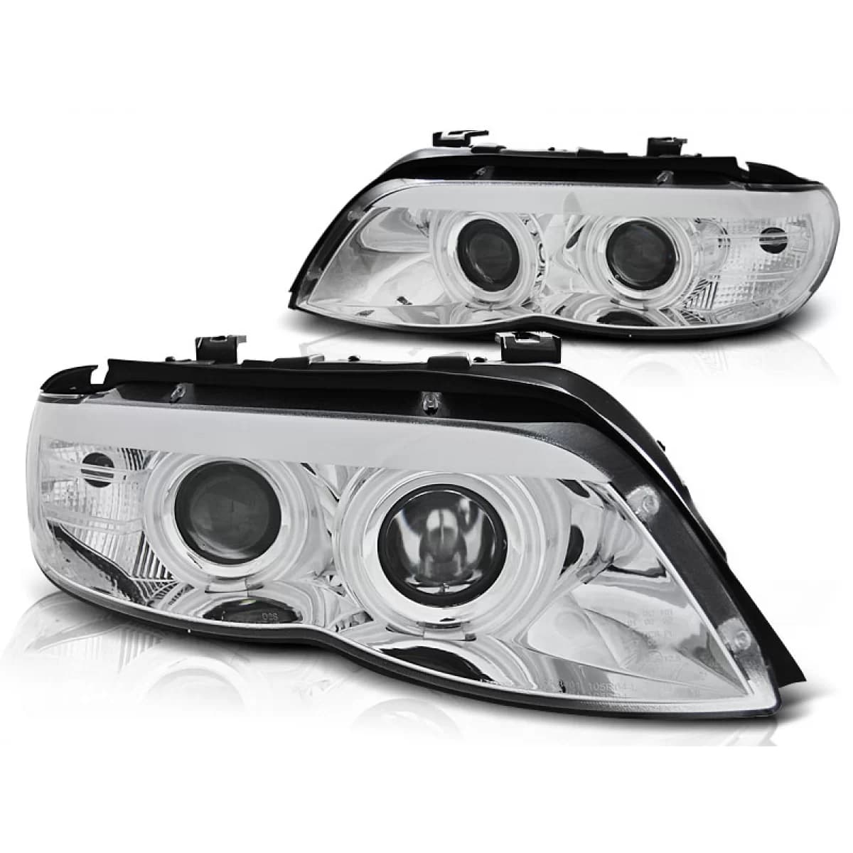 XENON HEADLIGHTS ANGEL EYES CHROME fits BMW X5 E53 11.03-06