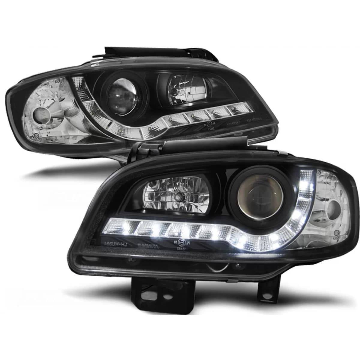 HEADLIGHTS DAYLIGHT BLACK fits SEAT IBIZA/CORDOBA 09.99-03.02