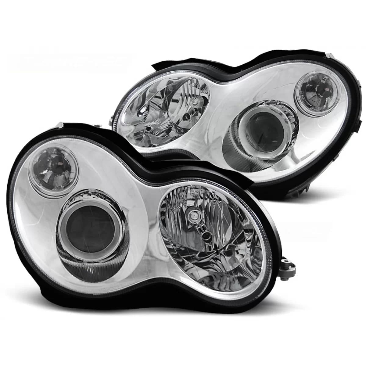 HEADLIGHTS CHROME fits MERCEDES W203 C-KLASA 07.00-03.04