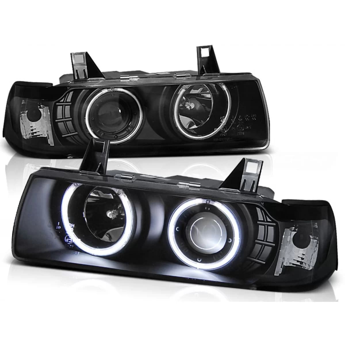 HEADLIGHTS ANGEL EYES CCFL BLACK fits BMW E36 12.90-08.99 C/C