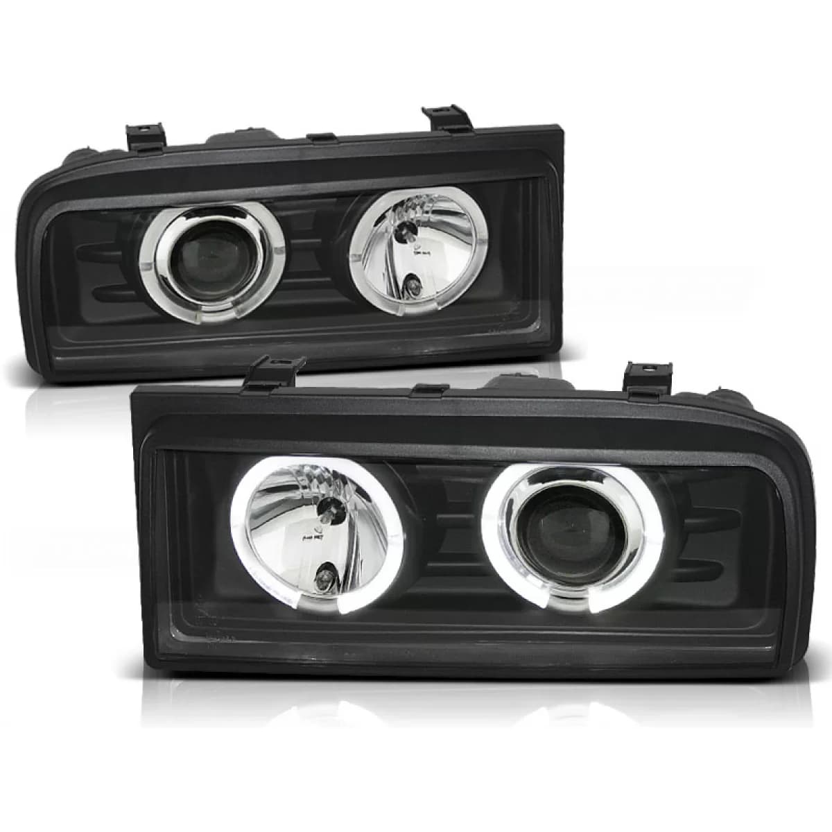 HEADLIGHTS ANGEL EYES BLACK fits VW CORRADO 88-95