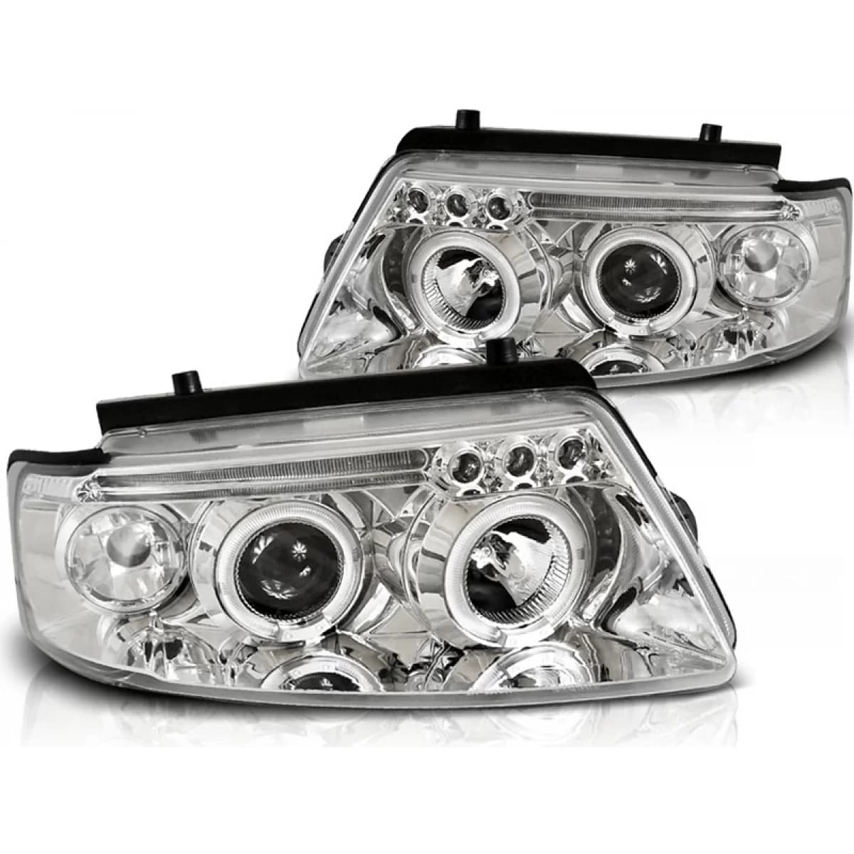 HEADLIGHTS ANGEL EYES CHROME fits VW PASSAT B5 3B 11.96-08.00