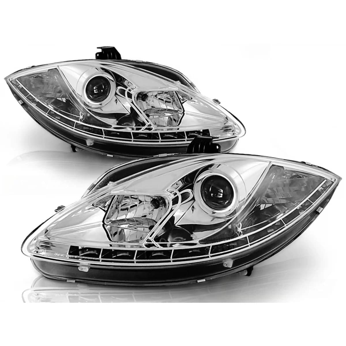 HEADLIGHTS DAYLIGHT CHROME fits SEAT LEON ALTEA TOLEDO 06.05-09