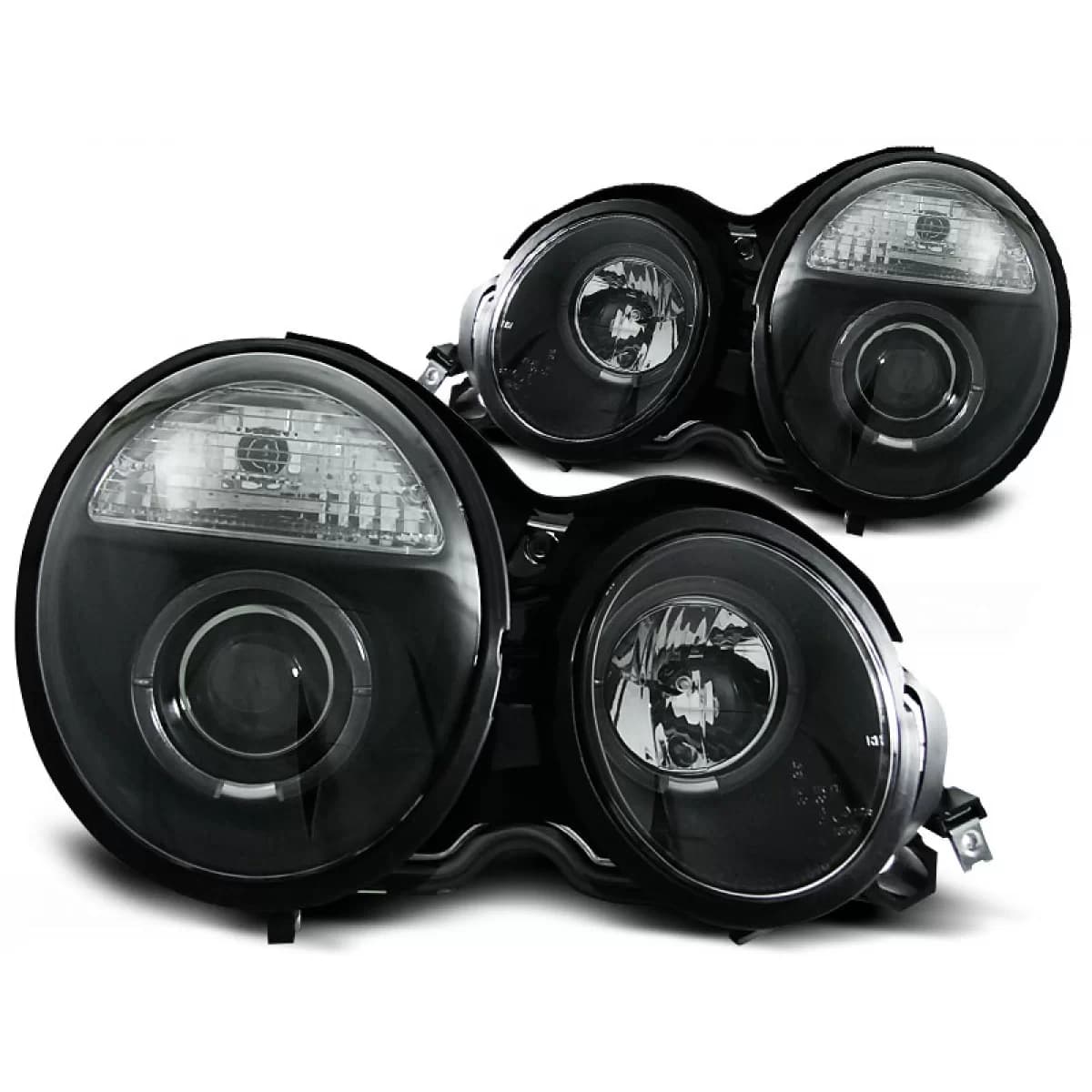 HEADLIGHTS ANGEL EYES BLACK fits MERCEDES W210 E-KLASA 95-05.99