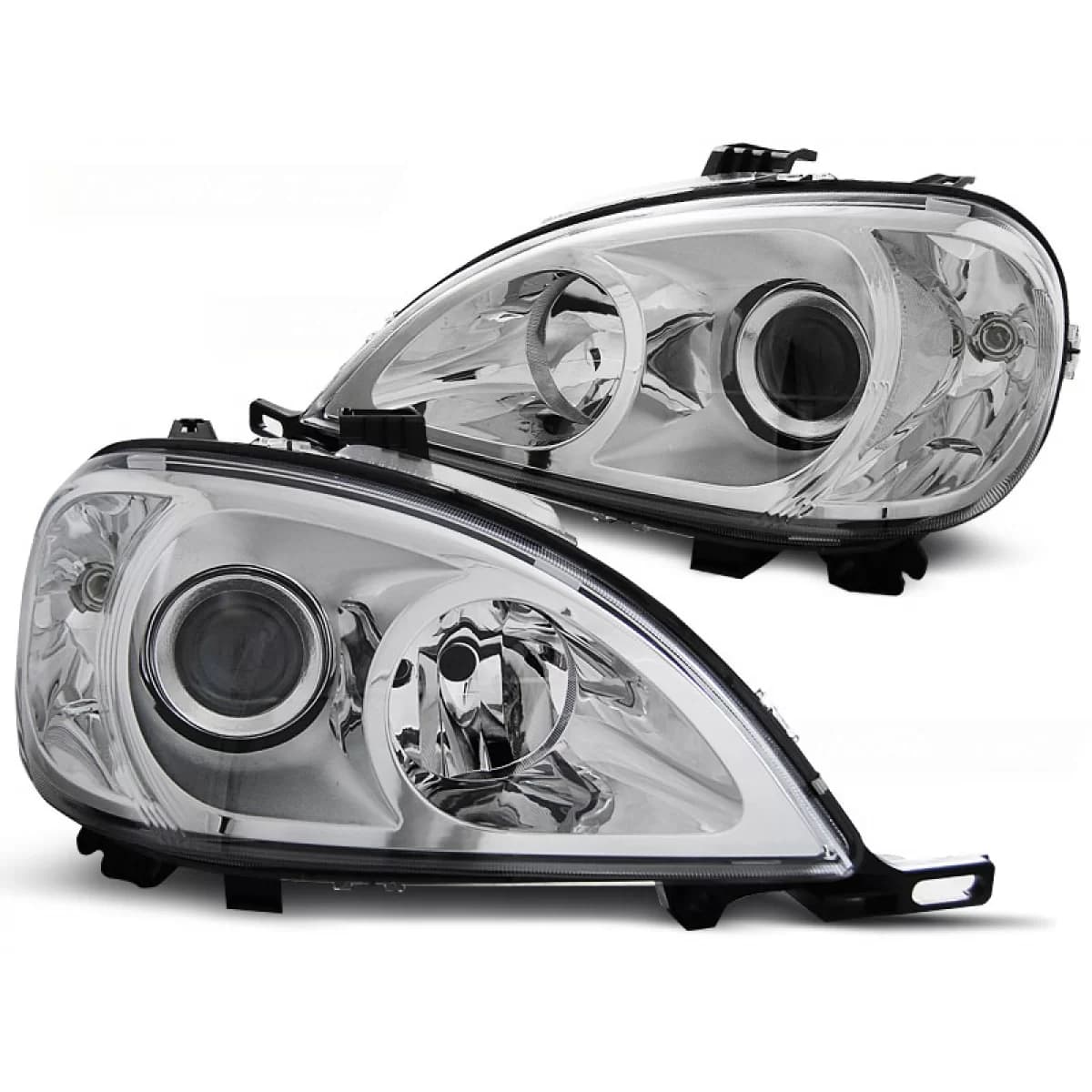 HEADLIGHTS CHROME fits MERCEDES W163 ML M-KLASA 03.98-08.01