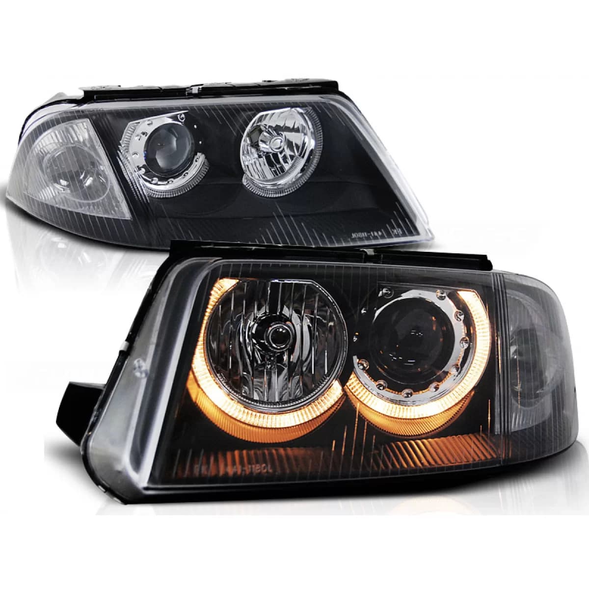 HEADLIGHTS ANGEL EYES BLACK fits VW PASSAT 3BG B5 FL 09.00-03.05