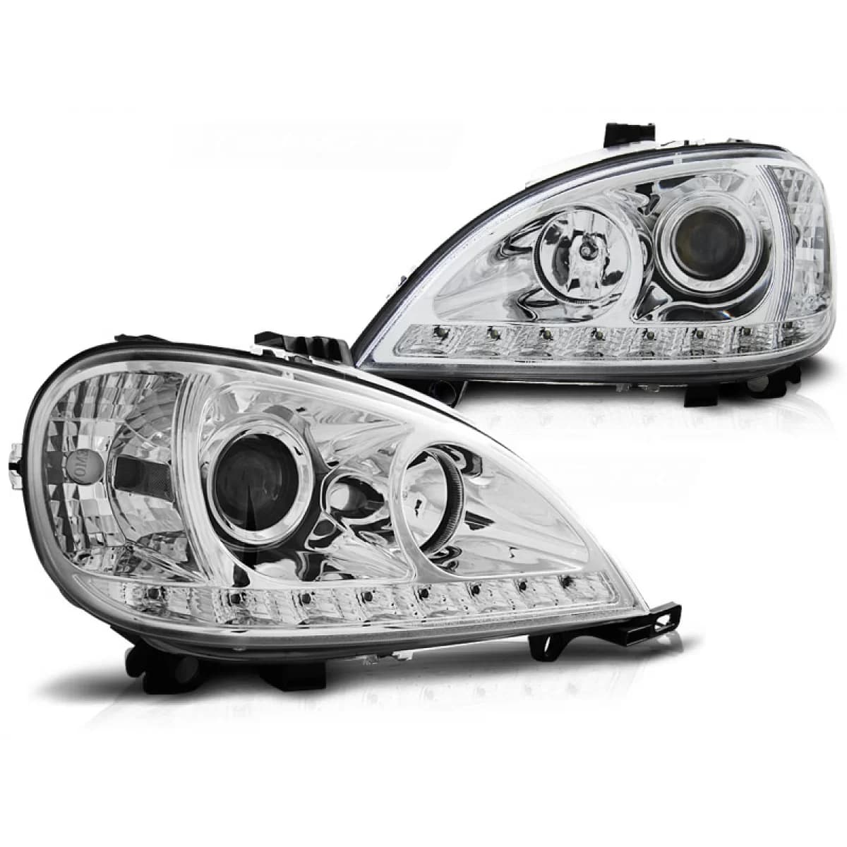 HEADLIGHTS DAYLIGHT CHROME fits MERCEDES W163 ML M-KLASA 09.01-05