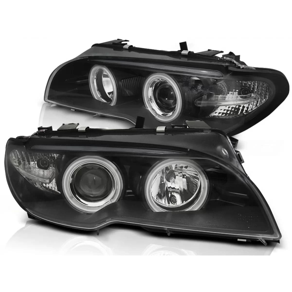 HEADLIGHTS ANGEL EYES CCFL BLACK fits BMW E46 04.03-06 COUPE CABRIO