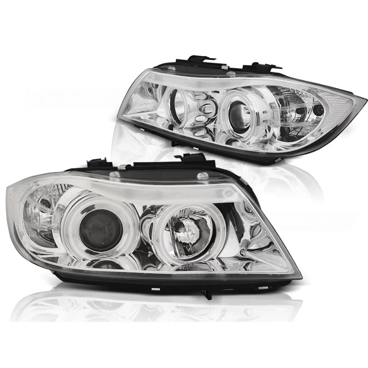 HEADLIGHTS ANGEL EYES CCFL CHROME fits BMW E90/E91 03.05-08.08